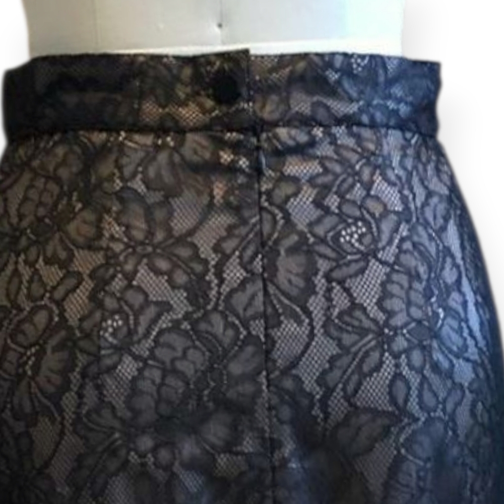 Zara Black Lace Pencil Skirt - Picture 4 of 5